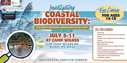 Investigating Coastal Biodiversity Summer Camp at Camp Wilkes
