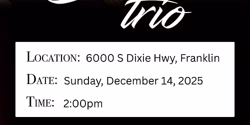 Christmas Concert with the Stetler Trio