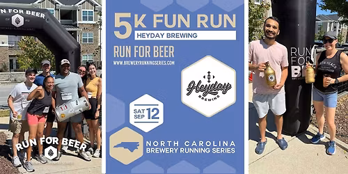 5K Fun Run x HEYDAY BREWING | 2026 NC Brewery Running Series