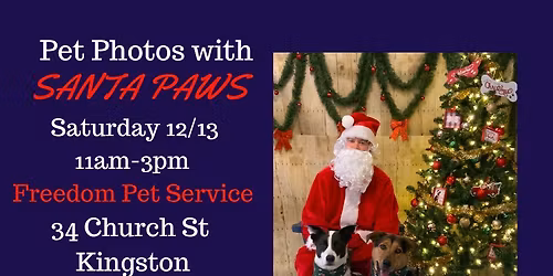 Pet Photos With Santa paws