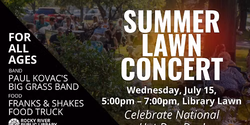 Summer Lawn Concert: Paul Kovac's Big Grass Band