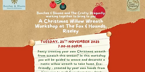 Christmas Willow Wreath Crafting Workshop