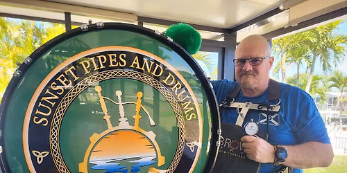 Pipes & Drums on the beach for Sunset