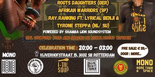 Black Omolo & Ital Soup Earthstrong Dance #1st time Ital Soup \ud83c\udfb6Sanga Mama Africa in the Netherlands