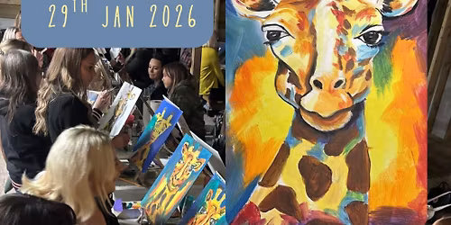 Giraffe acrylic paint and sip