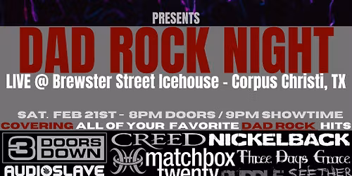 "DAD ROCK NIGHT" presented by Council Hill - LIVE in Corpus Christi, TX @ Brewster Street Icehouse