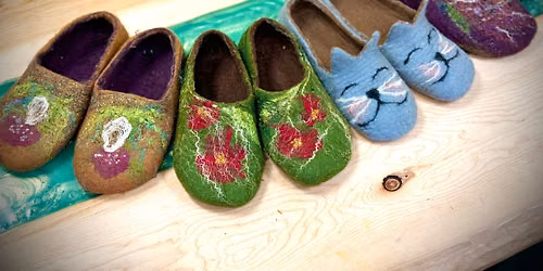 Wet Felted Super Soft Custom Fit Merino Wool Slippers for Beginners - $75 - June 13th
