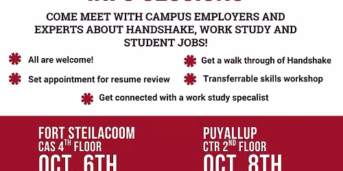 Student Job Fair & Info Sessions (Puyallup Campus)