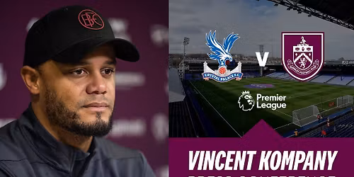 Burnley FC vs Crystal Palace FC at Turf Moor