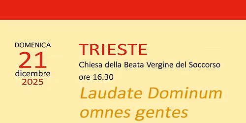 Concerto Laudate Dominum omnes gentes - Arie sacre e melodie di Natale fra tradizione e modernit\u00e0