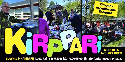 PIHAKIRPPIS lauantaina 16.5.2026 klo 10-15 \u2022 Ilmatorjuntamuseon mielenkiintoinen pihapiiri