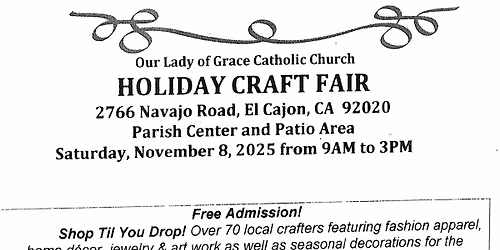 Our Lady of Grace Holiday Craft Fair