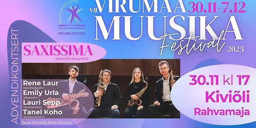 VII Virumaa Muusikafestivali advendikontsert Kivi\u00f5li Rahvamajas