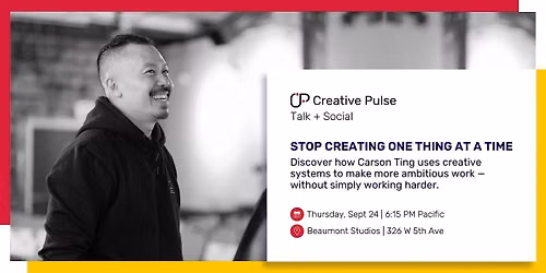 Carson Ting Talk + Social - September, 2026