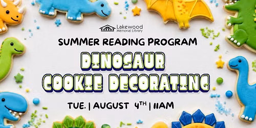 Summer Reading Program: Dinosaur Cookie Decorating