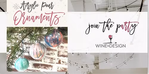 Acrylic Pour Ornaments - Set of 3 | Wine & Design