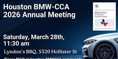 2026 Houston BMW-CCA Annual Meeting