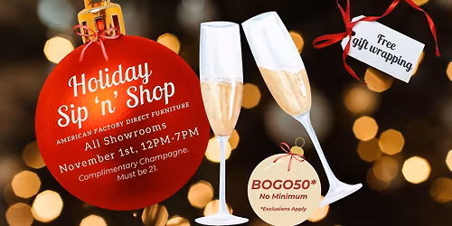 Holiday Sip 'N' Shop at AFD