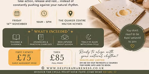 Moon Cycles & Soul Alignment \u2013 Full Day Workshop (Milton Keynes)