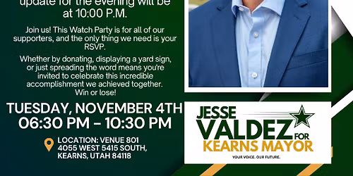 Valdez Supporters Election Watch Party