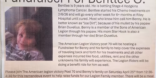 Fundraiser For Bentlee G.