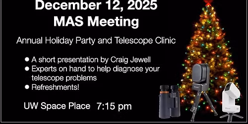 Holiday Party and Telescope Clinic