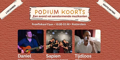 Podium koorts - Een avond vol aanstormend talent.