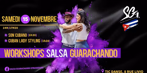WORKSHOPS SALSA GUARACHANDO \/ SAMEDI 15 NOVEMBRE \/ STUDIO TIC DANSE