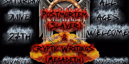 Texas Thrash Bash Featuring Postmortem & Cryptic Writings
