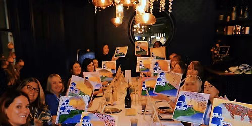 Boozy Brushes, Drag 70\/80s Santorini Sun Sip and Paint Party! Glasgow
