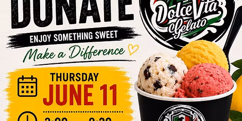 Alex\u2019s Lemonade Dine & Donate at Dolce Vita Gelateria
