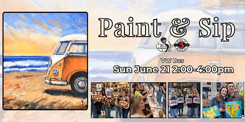 Paint & Sip at 5th St Alley \u201cVW Bus\u201d