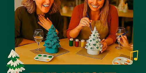 Paint the night: Ceramic Christmas Tree Paint 'n Sip at The Busy Paintbrush