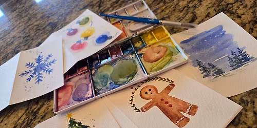 Watercolor Christmas Card Class with B!
