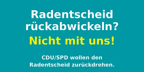 R\u00fcckabwicklung Radentscheid? Nicht mit uns!