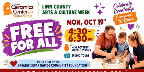 ART DAY--Free Family Day at ICCGS! Mini Wheel Lessons & Tour