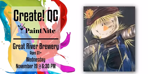Paint Nite at Great River Brewery: Harvest Scarecrow