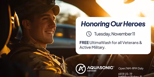 Free Washes for Veterans & Active Military - AquaSonic Car Wash