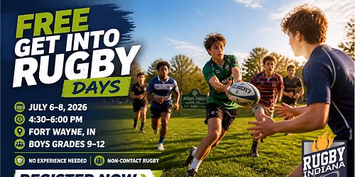 \ud83c\udfc9 FREE Get Into Rugby Days \u2013 Fort Wayne (Non\u2011Contact) \ud83c\udfc9