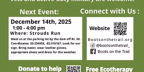 December 14th, 2025 Trail Sunday at Stroud's Run State Park on Hickory Trail