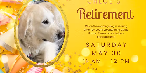 Reading Dog Retirement Party: Chloe