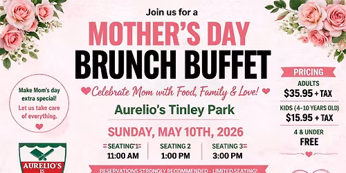 Mother's Day Brunch at Aurelio's Tinley Park