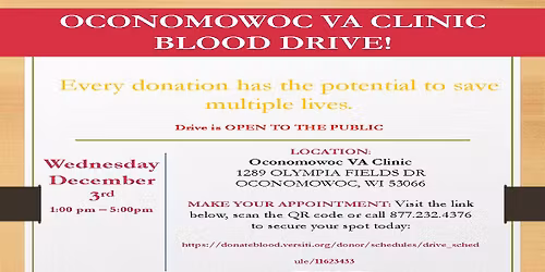 Oconomowoc VA Clinic blood drive