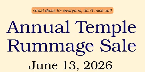 Temple Rummage Sale