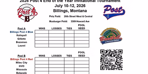 2026 Post 4 End of the Year Tournament