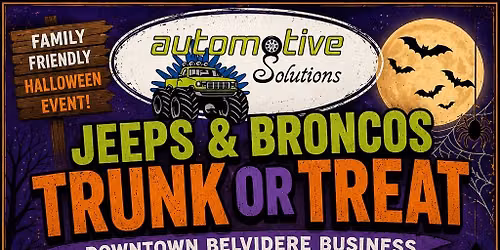 Jeeps and Broncos trunk or treat 
