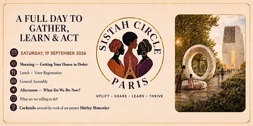 Sistah Circle Paris - Our Day to Uplift, Share, Learn, Thrive