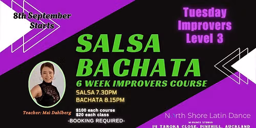 Salsa and Bachata Level 3 Improvers 6 Week Course