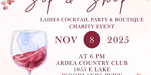 3rd Annual Sip & Shop Charity Event