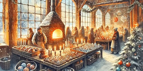 Julmarknad i hyttan på Målerås Glasbruk